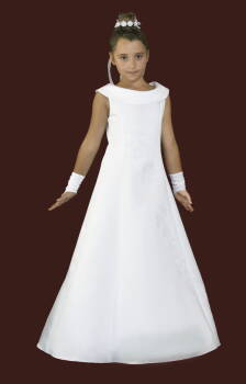 S137/T/SAT  Satin communion dress 