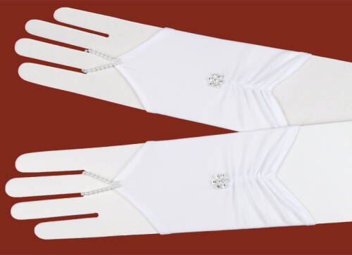 6.3.6./43 Midi-long fingerless communion gloves , size ”L” 
